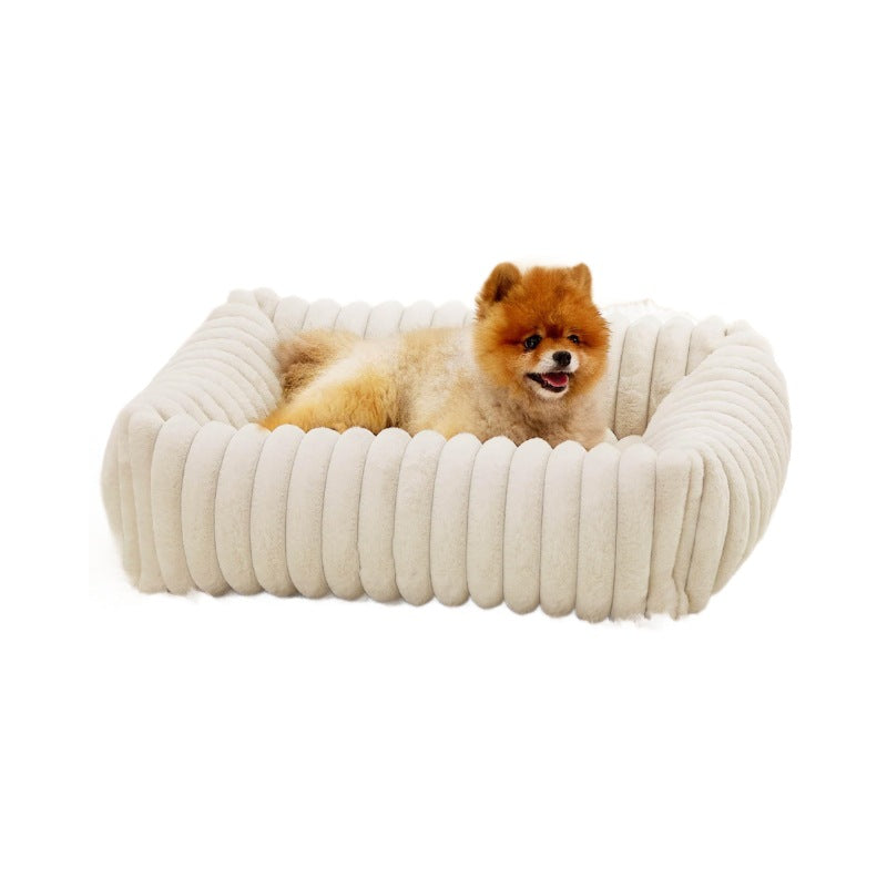 All Season Warm Plush Pet Bed Comfortable Cozy Sleeping House