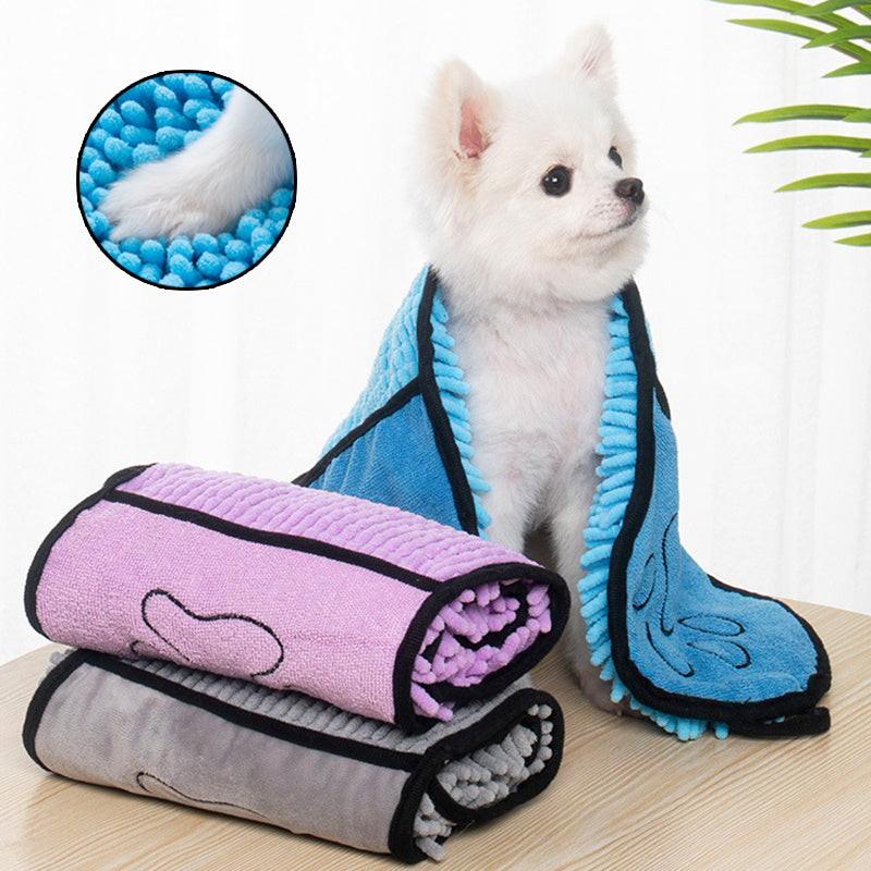 Super Absorbent Microfiber Pet Bath Towel Quick-Drying