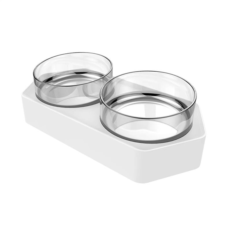 Ceramic Double Pet Bowl Elevated Water and Food Holder