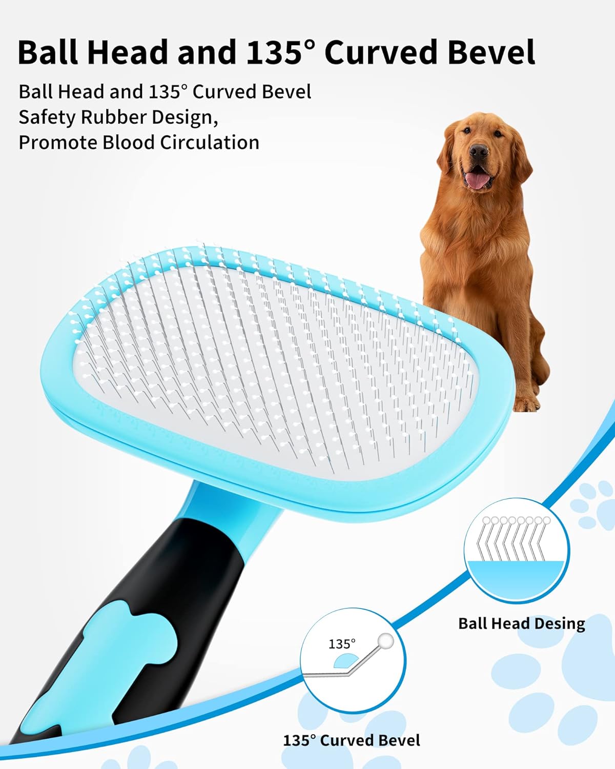 Pet Grooming Brush Shedding And Fur Removal Tool