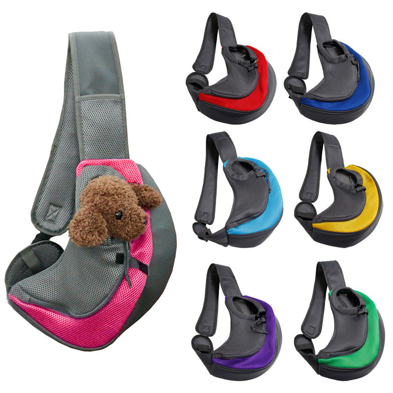 Outdoor Mesh Oxford Pet Carrier Shoulder Sling Bag