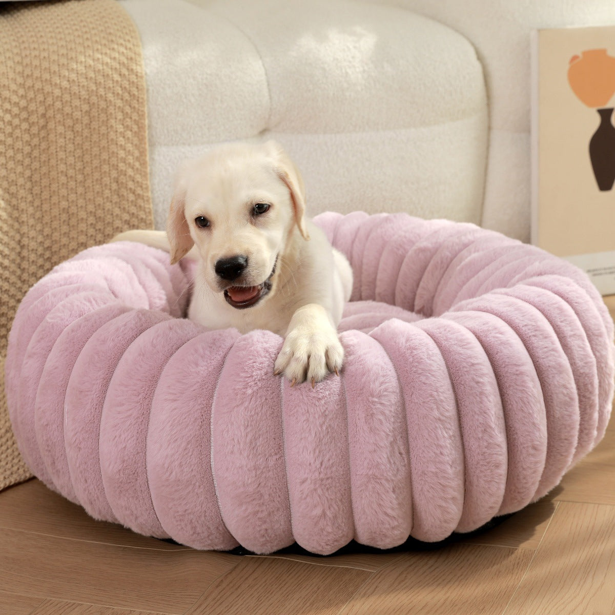 High Weight Plush Pet Nest Warm Round Indoor Bed
