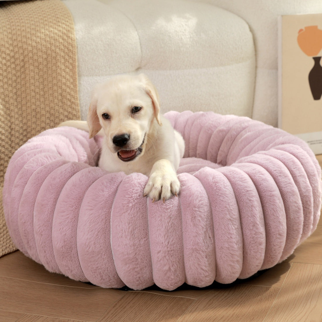 High Weight Plush Pet Nest Warm Round Indoor Bed