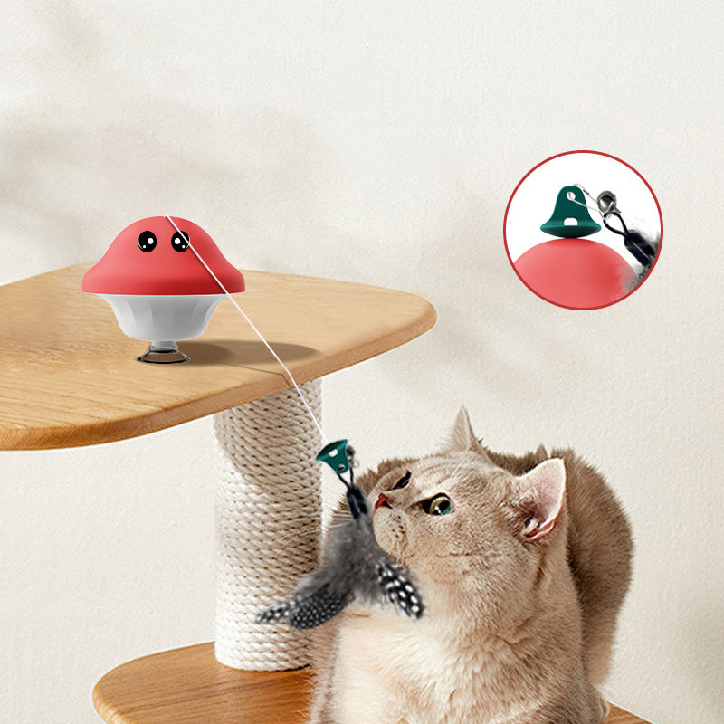 Retractable Wand Suction Cup Interactive Pet Toy