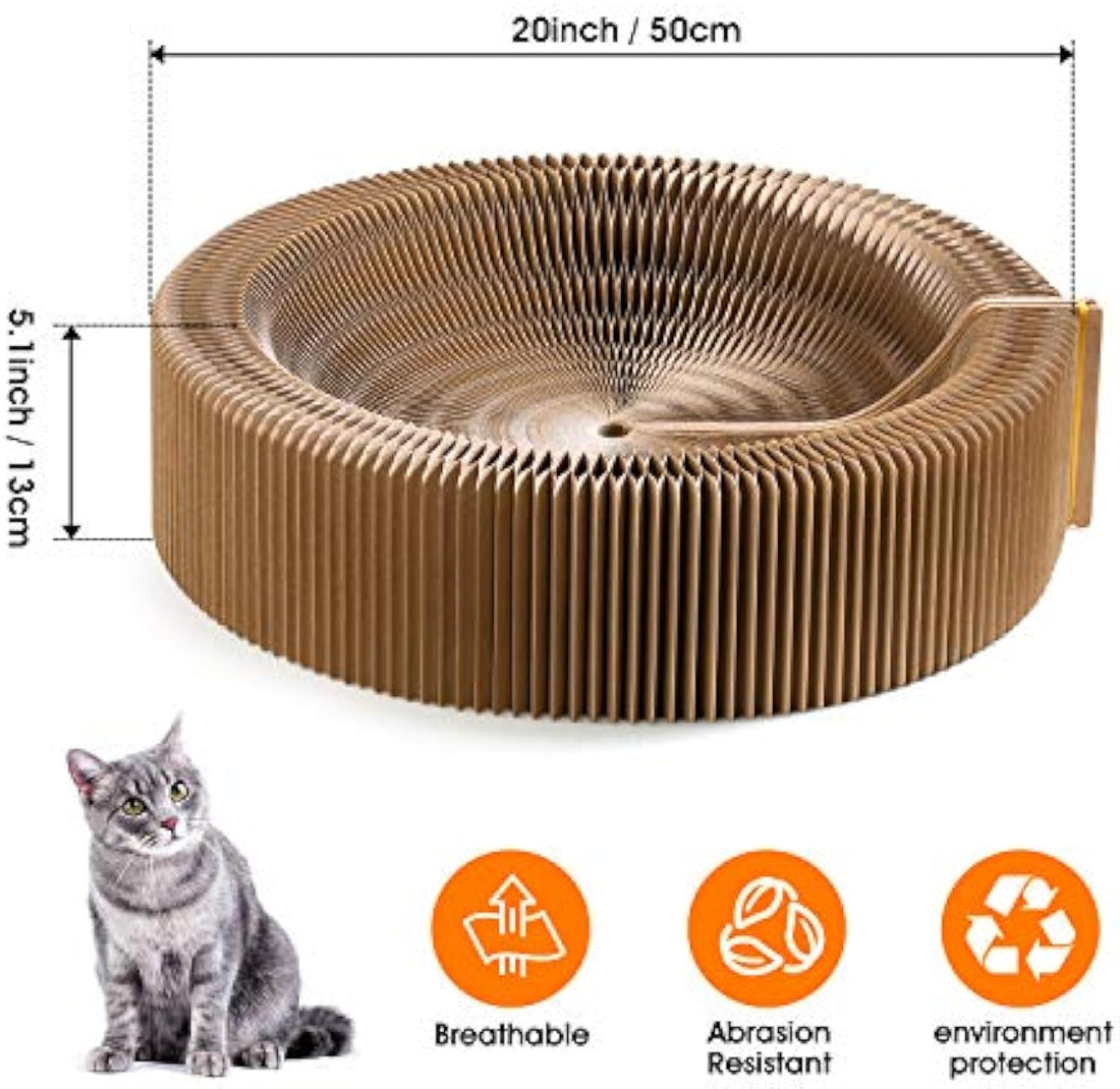 Collapsible Pet Scratcher Lounge Bed Corrugated