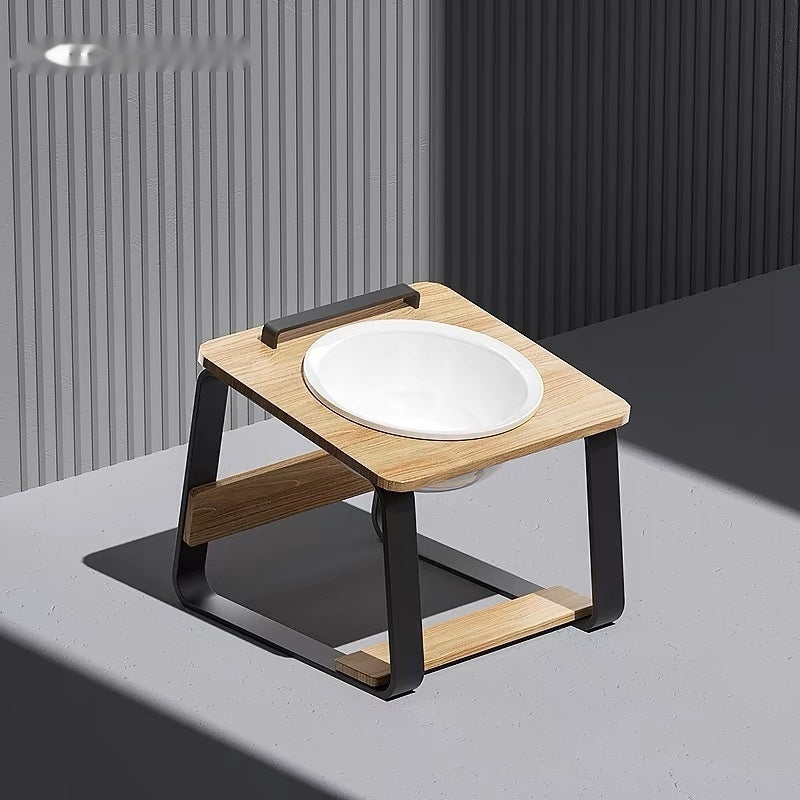 Ceramic Double Pet Bowl Elevated Water and Food Holder