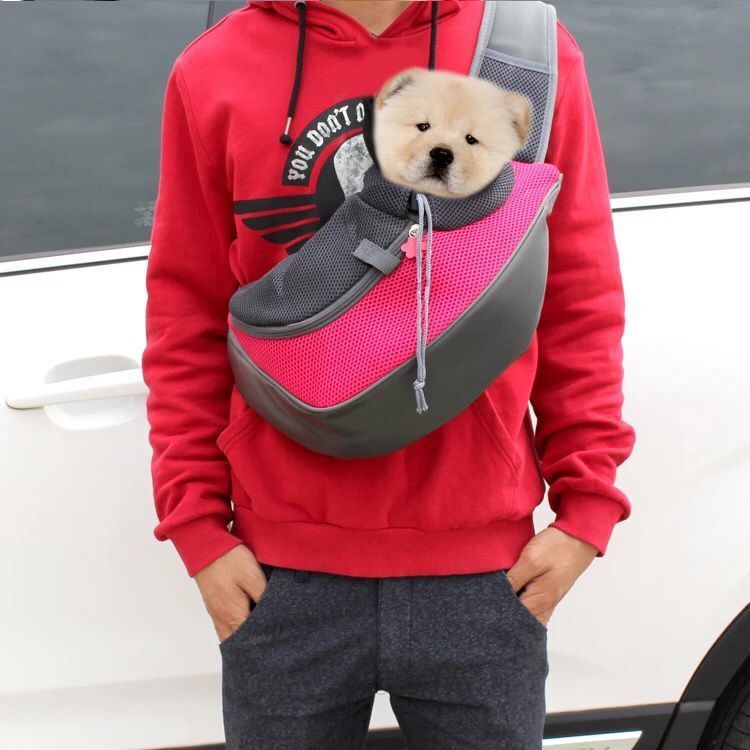Outdoor Mesh Oxford Pet Carrier Shoulder Sling Bag