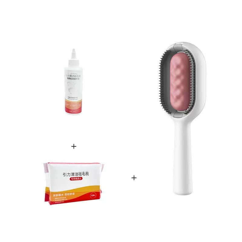 Pet Dematting Grooming Brush Hair Removal Comb With Hair Collector