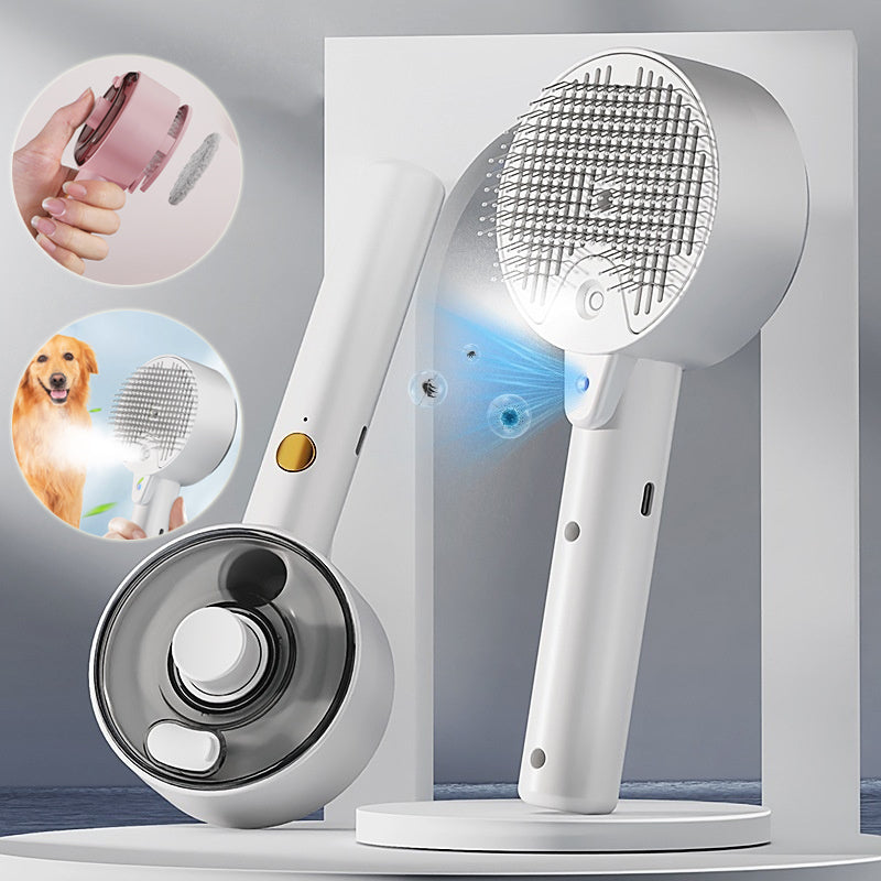 Self Cleaning Pet Hair Remover Brush Grooming Tool