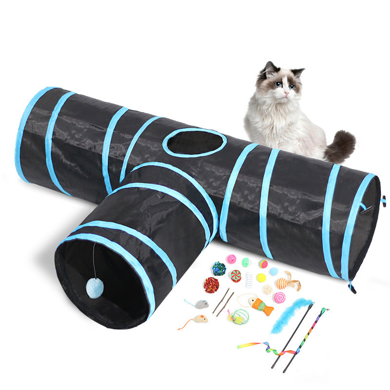 Foldable Tunnel Climbing Interactive Pet Toy
