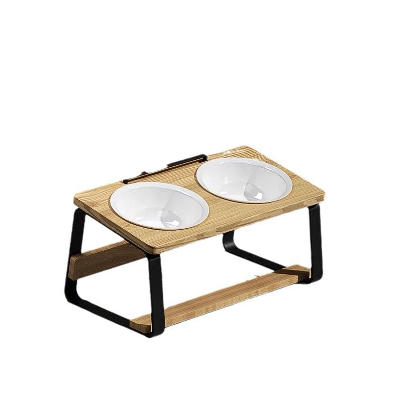Ceramic Double Pet Bowl Elevated Water and Food Holder