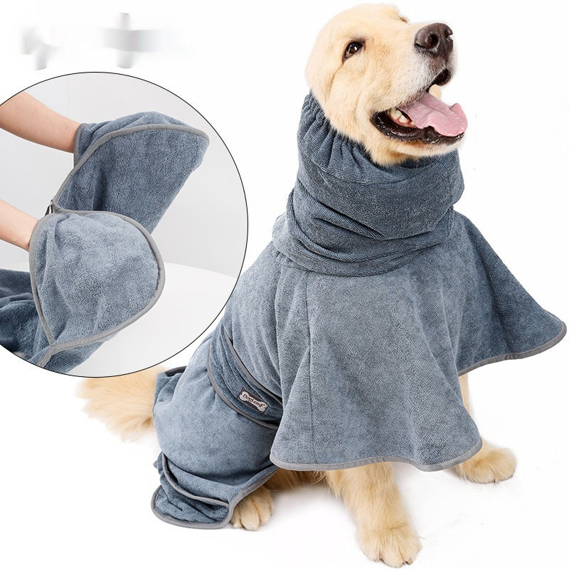 Quick-Dry Absorbent Cotton Pet Bath Towel