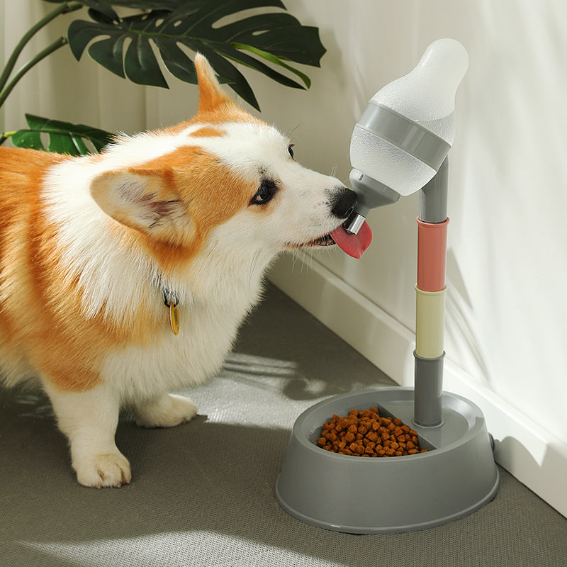 Pet Standing Water and Food Bowl Lick Ball Feeder
